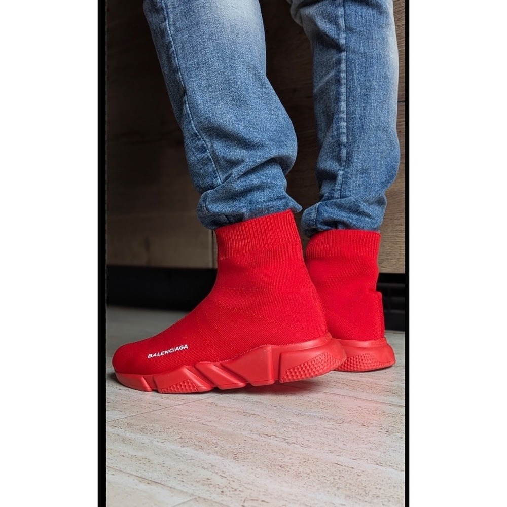 Balenciaga Speed Trainer Red Red mens 6 woman's 8 dustbag